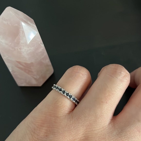 .925 sterling silver and lab created sapphire - Picture 1 of 4